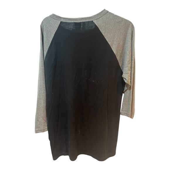 Bella + Canvas Peace Love Books Baseball Raglan Tee Women’s Large Graphic Shirt - Picture 6 of 8